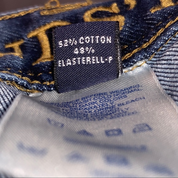 4/$24 Lands’ End‎ Stretchy Blue Denim Jeans - Picture 5 of 6